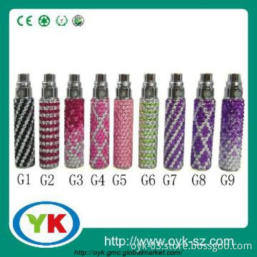2013 fashion diamond Ego battery for cigar,e cigar .e cigarette